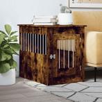 vidaXL Hondenbench 55 x 80 x 68 cm bewerkt hout gerookt, Dieren en Toebehoren, Verzenden, Nieuw