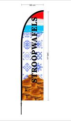 Beachvlag stroopwafels ontwerp 1 doek 60x240cm, hoogte, Diversen, Nieuw