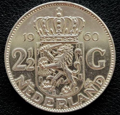 Nederlandse zilveren Juliana Rijksdaalder 1960, Postzegels en Munten, Munten | Nederland, Losse munt, Koningin Juliana, Zilver