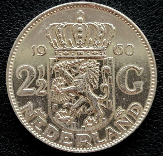 Nederlandse zilveren Juliana Rijksdaalder 1960, Postzegels en Munten, Munten | Nederland, Losse munt, Koningin Juliana, Zilver