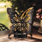 Decoratieve solar lamp vlinder 22 x 10  cm, Tuin en Terras, Tuinwanddecoratie, Verzenden, Nieuw