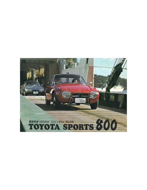 1965 TOYOTA 800 SPORT BROCHURE JAPANS, Boeken, Auto's | Folders en Tijdschriften, Toyota