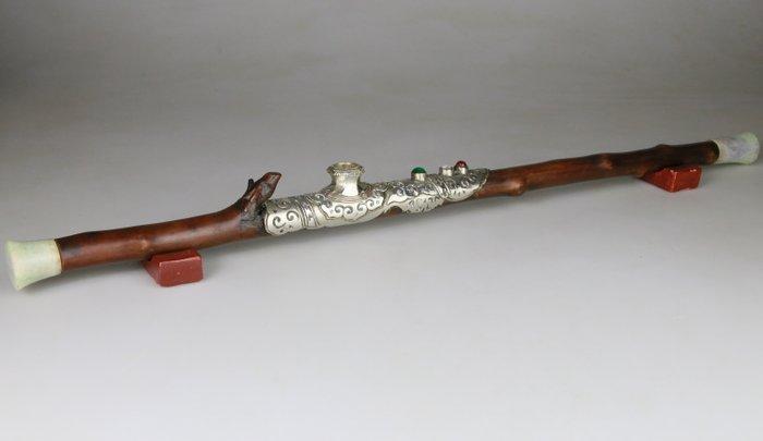 Pijp van opium Chinoise en Bois de Rose - Bamboevorm -, Antiek en Kunst, Antiek | Overige Antiek