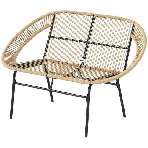 TRUUSK 2-zits Tuinbank Polyrattan, Weerbestendige Zitbank In, Tuin en Terras, Overige Tuin en Terras, Nieuw, Verzenden