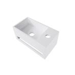 Fontein BWS Veroni met Handdoekhouder Solid Surface Mat Wit, Doe-het-zelf en Verbouw, Sanitair, Ophalen of Verzenden, Nieuw, Overige typen