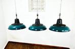 Plafondlamp (3) - Gietijzer - Industriële emaille lampen