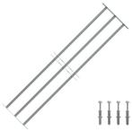 vidaXL Raambeveiliging verstelbaar met 3 dwarsstangen, Verzenden, Nieuw