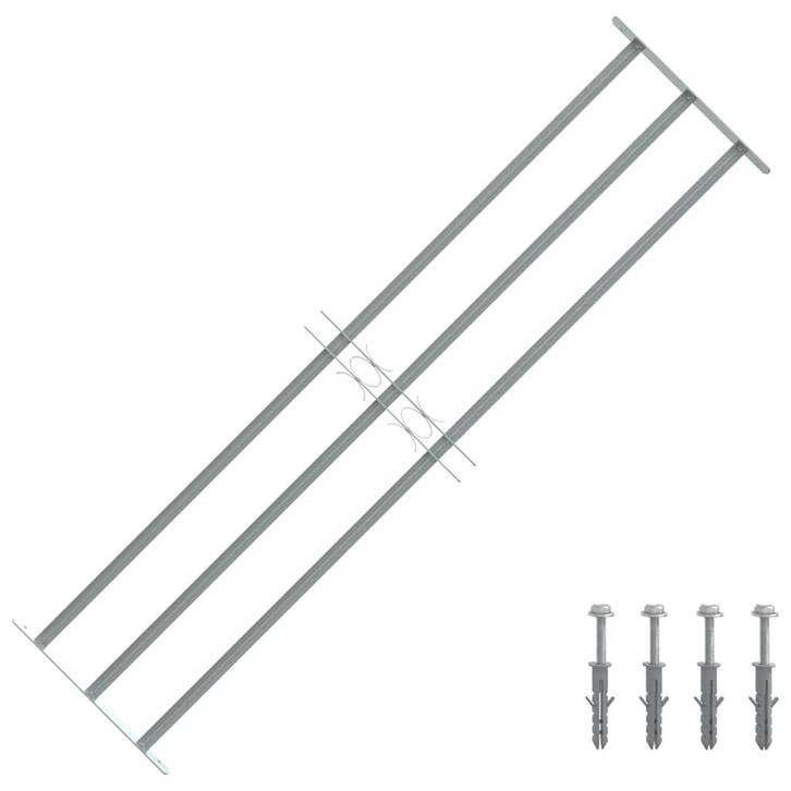 vidaXL Raambeveiliging verstelbaar met 3 dwarsstangen, Doe-het-zelf en Verbouw, Glas en Ramen, Nieuw, Verzenden