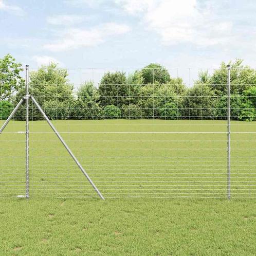 vidaXL Weidehekwerk Grijs 1.6 x 10 m Staal, Tuin en Terras, Schuttingen, Nieuw, IJzer, Verzenden