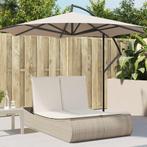 vidaXL Ligbed 2-persoons met kussens poly rattan beige, Tuin en Terras, Verzenden, Nieuw