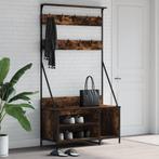 vidaXL Kledingrek met schoenenrek 100x41x184 cm gerookt, Kleding | Dames, Verzenden, Nieuw
