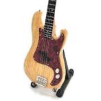 Miniatuur Fender Precision basgitaar met gratis standaard, Ophalen of Verzenden, Nieuw, Pop, Beeldje of Miniatuur