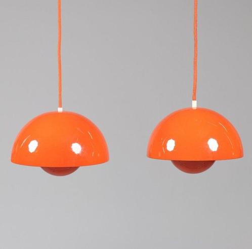 Louis Poulsen - Verner Panton - Plafondlamp (2) - Bloempot -, Antiek en Kunst, Antiek | Lampen