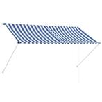 Uittrekbare Luifel 250x150 - Blauw/Wit | Retourdeal | 40%..., Nieuw, Ophalen of Verzenden, 150 tot 300 cm, 250 cm tot 450 cm