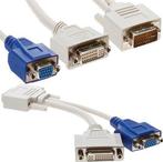 DVI splitter naar DVI en VGA, Computers en Software, Pc- en Netwerkkabels, Nieuw, Ophalen of Verzenden
