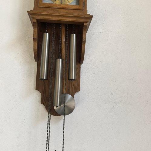 Wandklok - Junghans - Art Deco Glas, Hout, Messing -, Antiek en Kunst, Antiek | Klokken