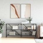 vidaXL Wandtafel 160x30x75 cm bewerkt hout en ijzer grijs, Verzenden, Nieuw