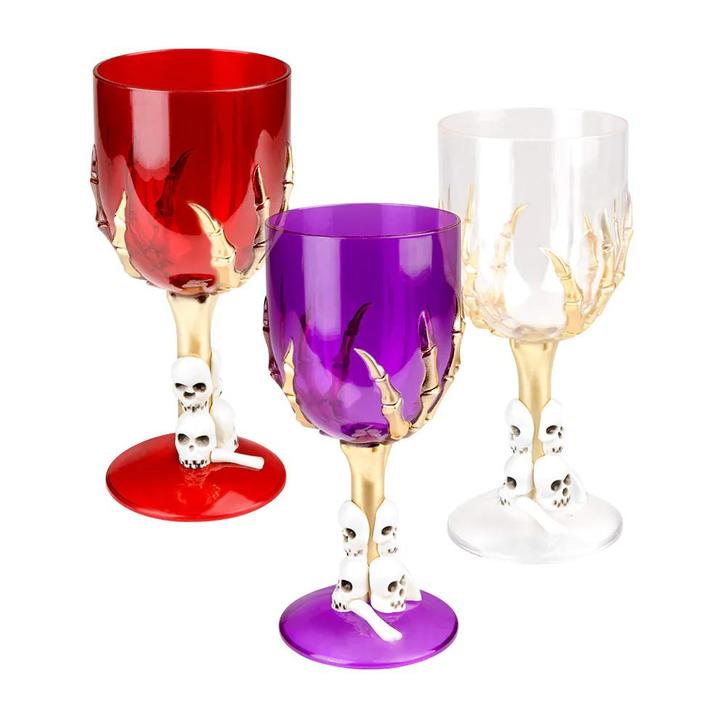 Gothic Skull Halloween Wijnglas, Kleding | Dames, Carnavalskleding en Feestkleding, Nieuw, Ophalen of Verzenden