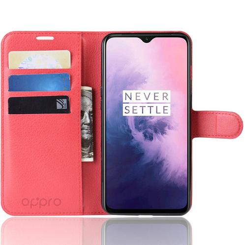 ProGuard OnePlus 7 Hoesje Wallet Flip Case Rood, Telecommunicatie, Mobiele telefoons | Hoesjes en Frontjes | Overige merken, Hoesje of Tasje