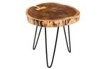 industrieele bijzettafel GOA 40cm natuurlijk acacia massief, Huis en Inrichting, Ophalen of Verzenden, Nieuw