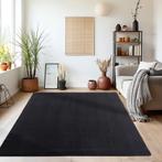 Wasbaar Vloerkleed | Sky | Uni | Zwart | 240x340 cm, Verzenden, Nieuw