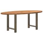 vidaXL Eettafel 200x100x74 cm ovaal massief eikenhout, Huis en Inrichting, Verzenden, Nieuw