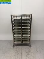 RVS Regaalwagen 20 x 1/1 GN met Dienbladen 81 cm Horeca, Ophalen of Verzenden, Gebruikt