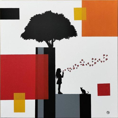 Giò Mondelli - Cuoricini, Antiek en Kunst, Kunst | Schilderijen | Modern