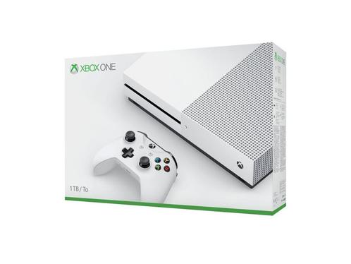 Xbox One S 1TB Wit + S Controller in Doos, Spelcomputers en Games, Spelcomputers | Xbox One, Zo goed als nieuw, Ophalen of Verzenden