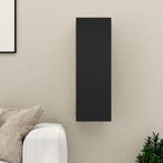 vidaXL Tv-meubel 30,5x30x90 cm bewerkt hout zwart, Minder dan 50 cm, Verzenden, Nieuw, Minder dan 100 cm