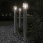 vidaXL Buitenvloerlampen 3 st stopcontact 110 cm, Tuin en Terras, Verzenden, Nieuw, Rvs, Vloerlamp