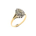 Gouden ring met diamant | 0,14 ct. (witgoud, rond briljant), Gebruikt, Overige kleuren, Ophalen of Verzenden, Kleiner dan 17