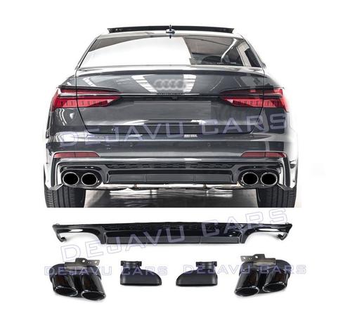 S6 Look Diffuser + Uitlaat sierstukken voor Audi A6 C8 S lin, Auto diversen, Tuning en Styling, Ophalen of Verzenden