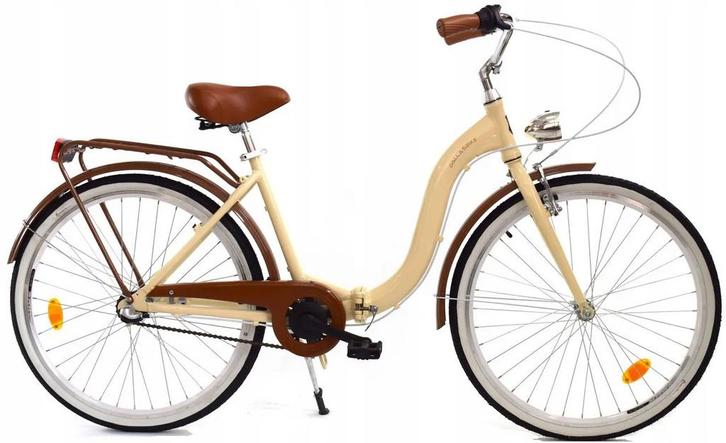 Vouwfiets - 26 inch - met 3 versnellingen - crème bruin, Fietsen en Brommers, Fietsen | Vouwfietsen, Nieuw, Ophalen of Verzenden