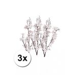 3x Stuks witte appelbloesem kunstbloem/tak met 57 bloemetj.., Huis en Inrichting, Kamerplanten, Ophalen of Verzenden