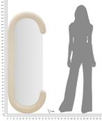 WANDSPIEGEL CHANTAL CRÈME FLUWEEL CM 60X7X160, Huis en Inrichting, Woonaccessoires | Spiegels, Ophalen of Verzenden, Nieuw