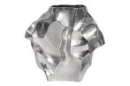 Vaas LIQUID 25cm hammer hamerslag effect silver - 44879, Huis en Inrichting, Woonaccessoires | Vazen, Ophalen of Verzenden, Nieuw