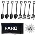 Fako Bijoux® - Gebak Bestek - Dessert Bestek - Schep & Hark, Verzenden, Nieuw