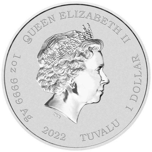 Tuvalu. 1 Dollar 2020 James Bond 007, Black Colored, 1 Oz, Postzegels en Munten, Munten | Europa | Niet-Euromunten