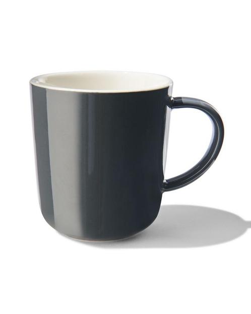 HEMA Koffiemok 130ml Chicago new bone donkergrijs, Huis en Inrichting, Keuken | Servies, Nieuw, Verzenden
