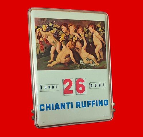 Chianti Ruffino calendrier perpétuel - Années 70 - NOS (New, Antiek en Kunst, Antiek | Wandborden en Tegels