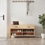 vidaXL Schoenenbank 102x35x55 cm bewerkt hout sonoma, Huis en Inrichting, Verzenden, Nieuw