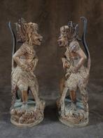 Sugriwa & Subali sandelhout 1930 - Indonesië (Zonder, Antiek en Kunst