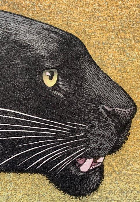 Black panther - NO RESERVE PRICE !! - Toshi Yoshida, Antiek en Kunst, Antiek | Overige Antiek