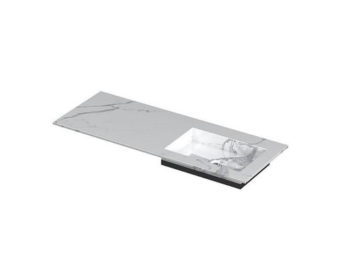 POST Wastafel met enkele wasbak in keramische slab met, Huis en Inrichting, Badkamer | Badkamermeubels, Wastafelkast, Nieuw, Verzenden
