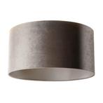 Velours lampenkap taupe 50/50/25, Huis en Inrichting, Lampen | Lampenkappen, Rond, Nieuw, Minder dan 25 cm, Overige kleuren