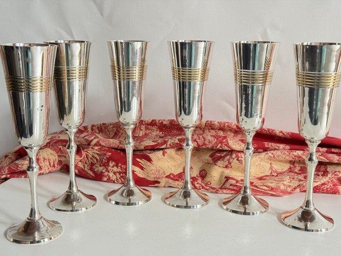 Champagne set, Tableservice - Champagne fluitje (6) -, Antiek en Kunst, Antiek | Meubels | Tafels