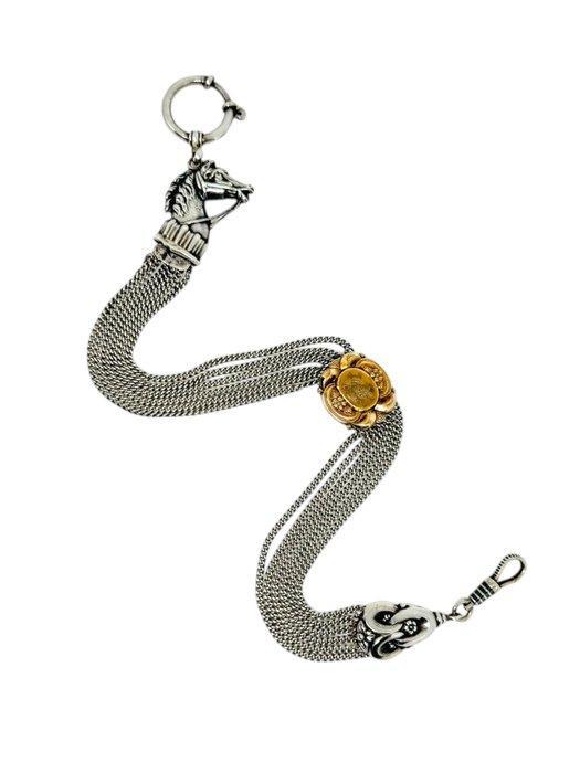 Zonder Minimumprijs - Ketting - 14 karaat Zilver, Geel goud, Sieraden, Tassen en Uiterlijk, Antieke sieraden