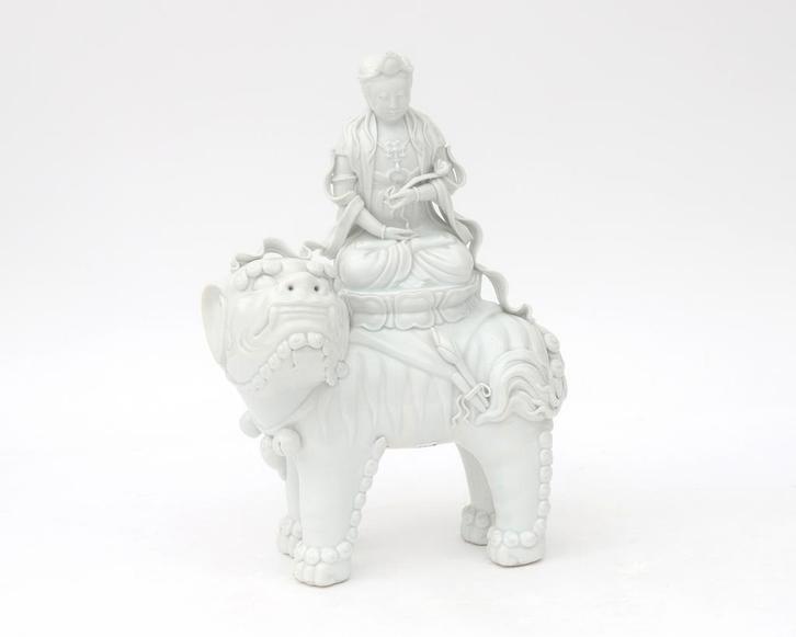 Blanc de Chine porseleinen beeld van Guanyin, China 20 eeuw, Antiek en Kunst, Antiek | Porselein