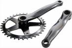 Crankset spieloos 46t staal 18 zwart 170mm - zwart, Ophalen of Verzenden, Gebruikt, Overig